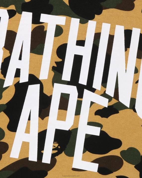 A Bathing Ape Mænd 1 camo crazy relaxed fit crewneck HH6J287 gul
