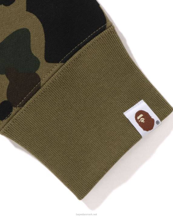 A Bathing Ape Mænd 1 camo crewneck HH6J366 militærgrøn