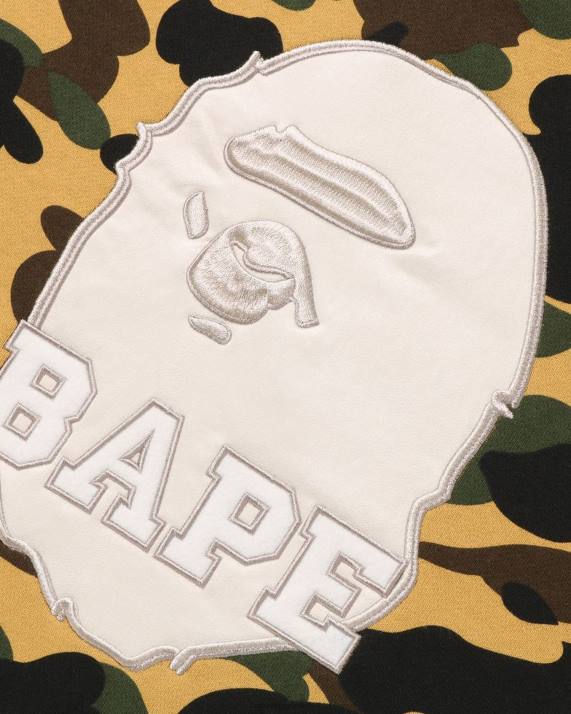 A Bathing Ape Mænd 1 camo crewneck HH6J367 gul