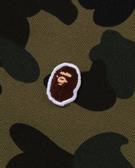 A Bathing Ape Mænd 1 camo one point polo med afslappet pasform HH6J5 militærgrøn
