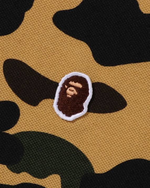 A Bathing Ape Mænd 1 camo one point polo med afslappet pasform HH6J6 blød gul