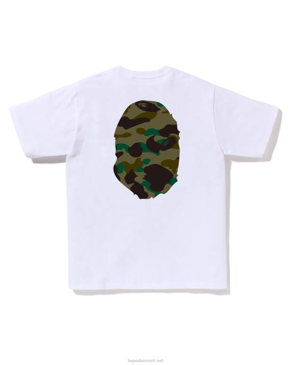 A Bathing Ape Mænd 1 camo-t-shirt med stort hoved HH6J3 hvid