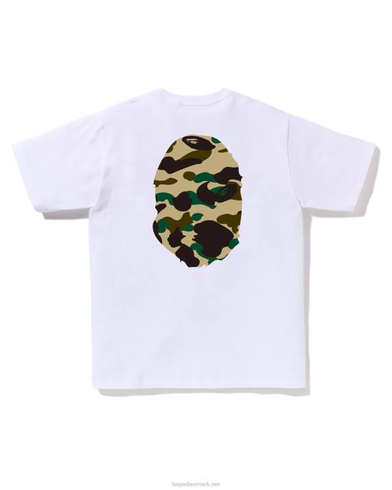 A Bathing Ape Mænd 1 camo-t-shirt med stort hoved HH6J4 hvid