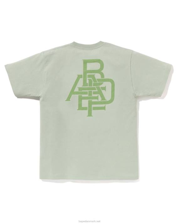 A Bathing Ape Mænd T-shirt med pigment logo HH6J158 lysegrøn