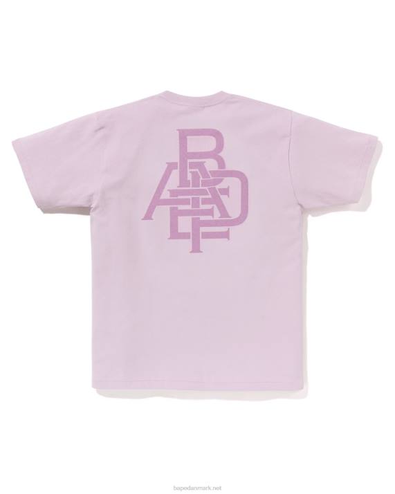 A Bathing Ape Mænd T-shirt med pigment logo HH6J159 lilla