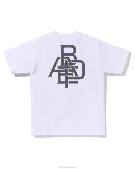 A Bathing Ape Mænd T-shirt med pigment logo HH6J160 hvid