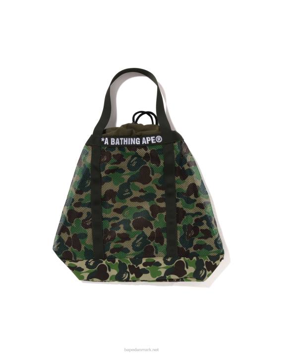 A Bathing Ape Mænd abc camo mesh mulepose HH6J396 militærgrøn