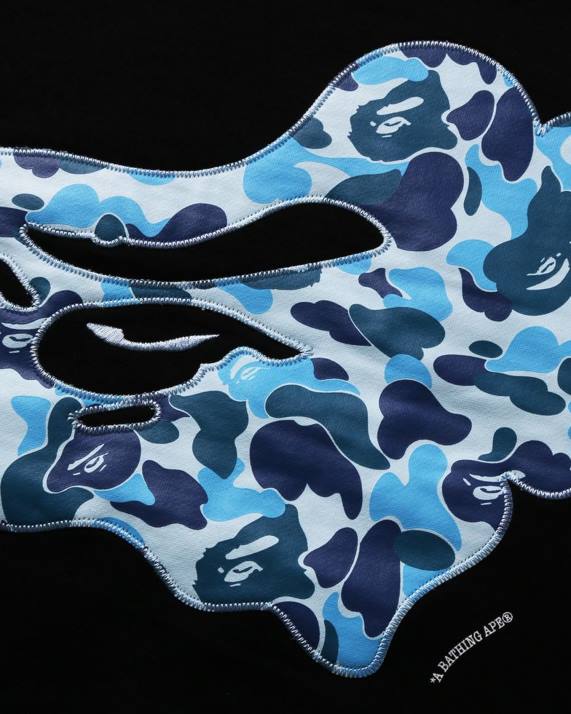 A Bathing Ape Mænd abc camo patch afslappet pasform rund hals HH6J199 sort