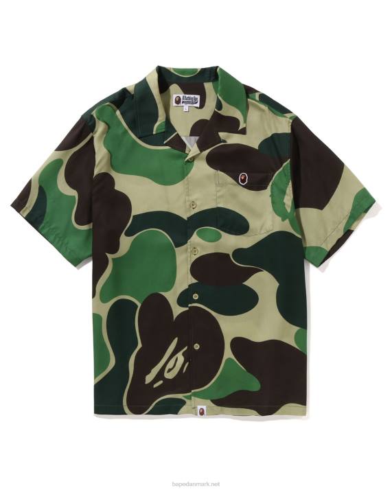 A Bathing Ape Mænd abc camo skjorte med åben krave HH6J121 militærgrøn