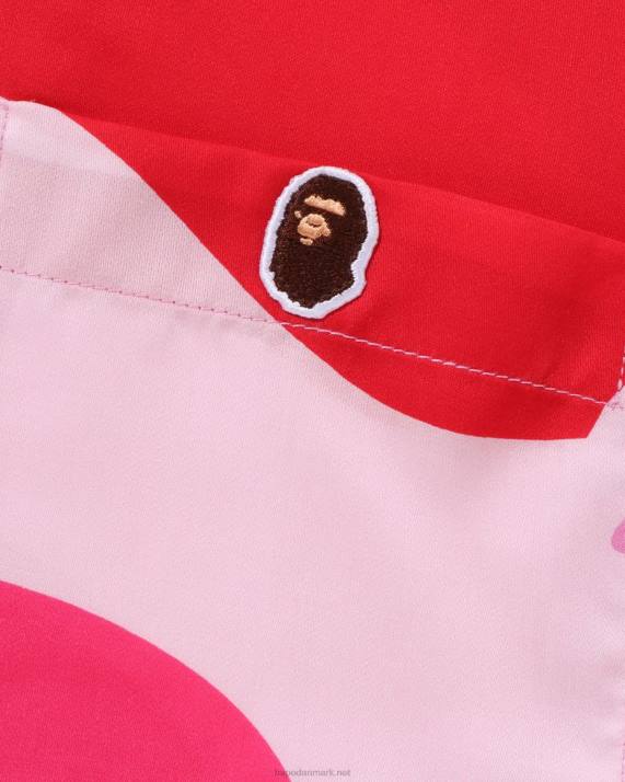 A Bathing Ape Mænd abc camo skjorte med åben krave HH6J122 lyserød