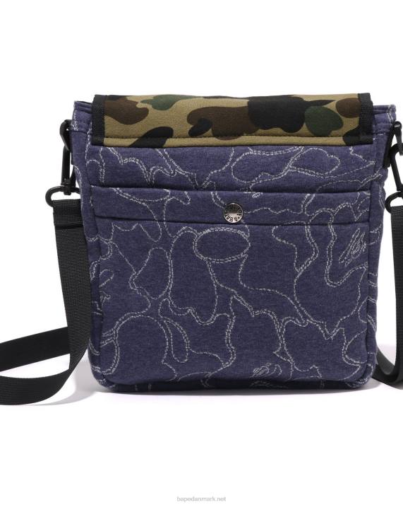 A Bathing Ape Mænd abc camo skuldertaske HH6J421 Marine blå