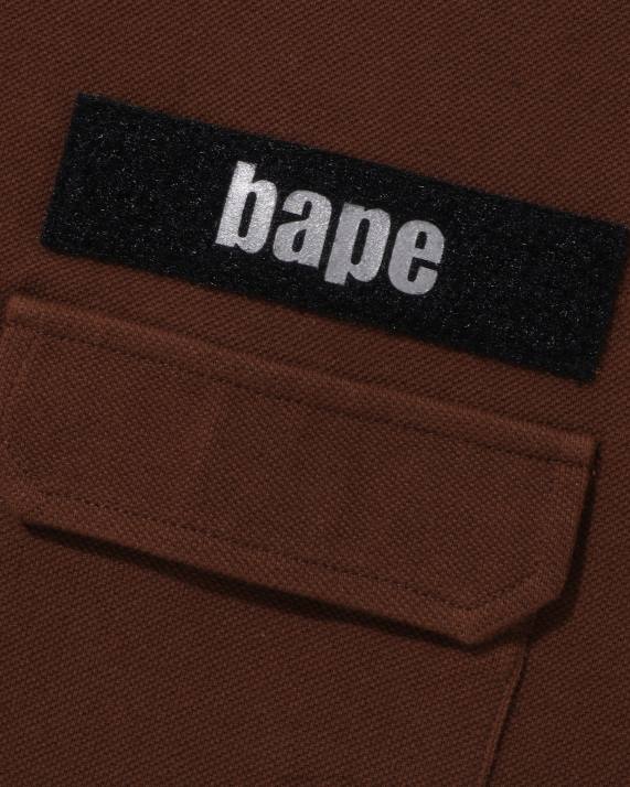 A Bathing Ape Mænd afslappet pasform polo HH6J141 Brun