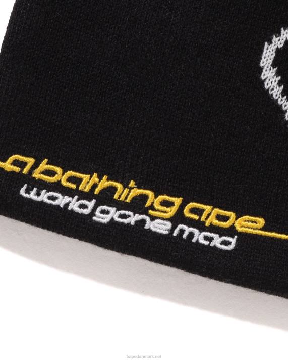A Bathing Ape Mænd ansigt strikket hue HH6J496 sort