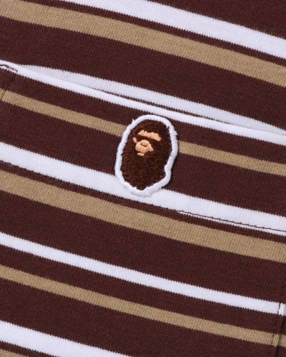 A Bathing Ape Mænd bøjle one point afslappet pasform t-shirt HH6J117 Brun