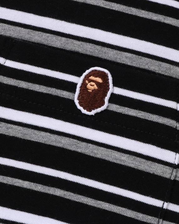 A Bathing Ape Mænd bøjle one point afslappet pasform t-shirt HH6J118 sort
