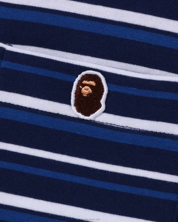 A Bathing Ape Mænd bøjle one point afslappet pasform t-shirt HH6J119 blå
