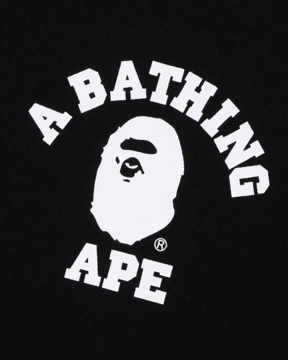 A Bathing Ape Mænd college afslappet pasform hættetrøje med fuld lynlås HH6J232 sort