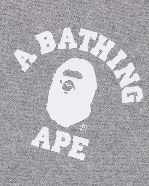 A Bathing Ape Mænd college afslappet pasform hættetrøje med fuld lynlås HH6J235 grå