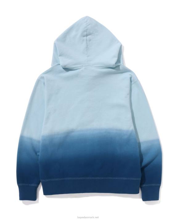 A Bathing Ape Mænd college gradation afslappet pasform hættetrøje med fuld lynlås HH6J183 blå