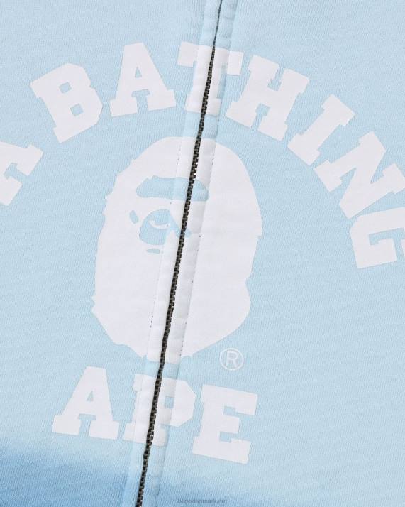 A Bathing Ape Mænd college gradation afslappet pasform hættetrøje med fuld lynlås HH6J183 blå