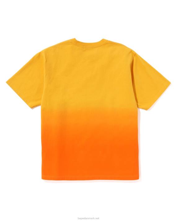 A Bathing Ape Mænd college gradation afslappet pasform t-shirt HH6J176 orange