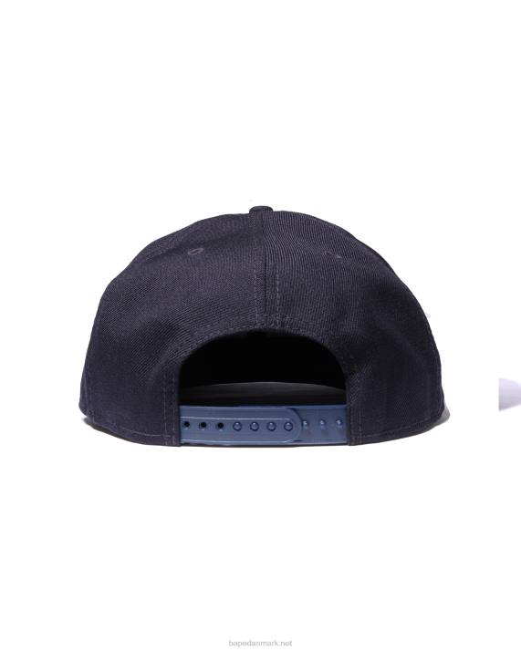 A Bathing Ape Mænd college new era snap back cap HH6J576 Marine blå