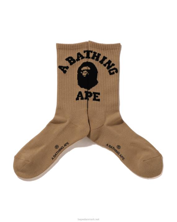A Bathing Ape Mænd college sokker HH6J424 beige