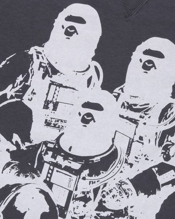 A Bathing Ape Mænd crewneck i afslappet pasform HH6J260 mørkegrå