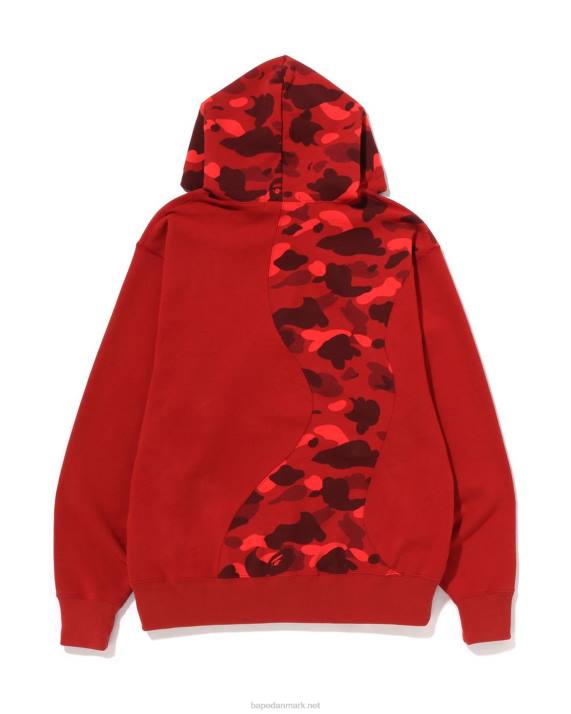 A Bathing Ape Mænd farve camo college cutting afslappet pasform hættetrøje HH6J299 knaldrød