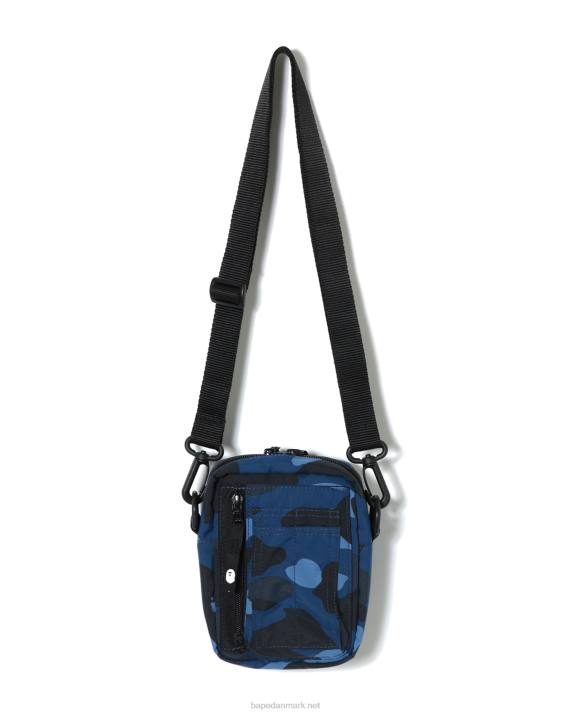 A Bathing Ape Mænd farve camo militær skuldertaske HH6J771 Marine blå