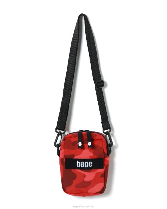 A Bathing Ape Mænd farve camo militær skuldertaske HH6J772 knaldrød