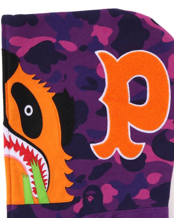 A Bathing Ape Mænd farve camo panda hættetrøje med fuld lynlås HH6J187 lilla
