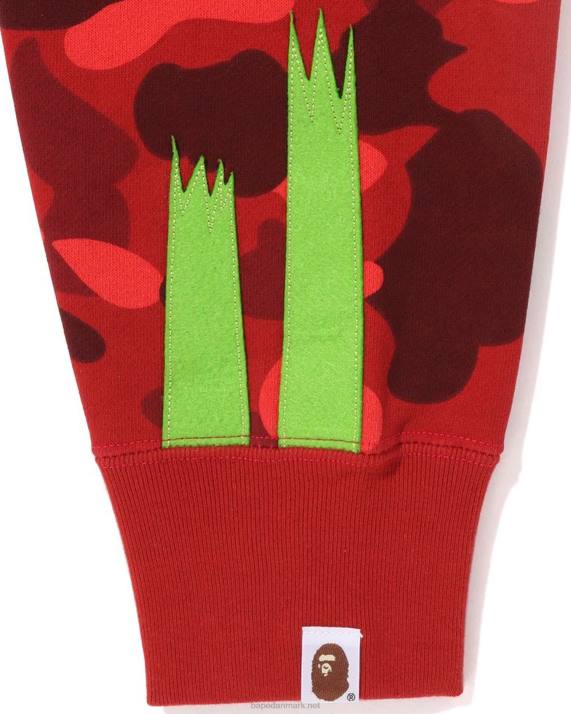 A Bathing Ape Mænd farve camo panda hættetrøje med fuld lynlås HH6J188 knaldrød
