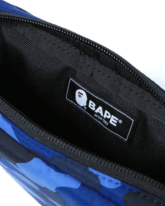 A Bathing Ape Mænd farve camo taljetaske HH6J763 Marine blå
