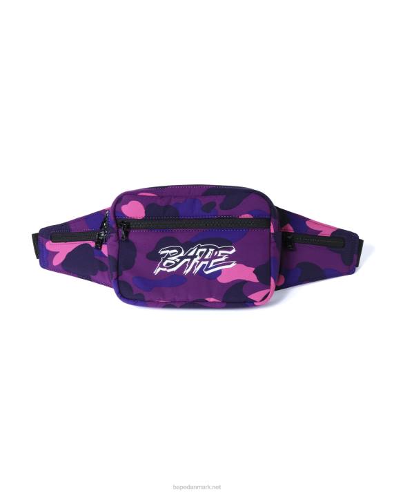 A Bathing Ape Mænd farve camo taljetaske HH6J764 lilla
