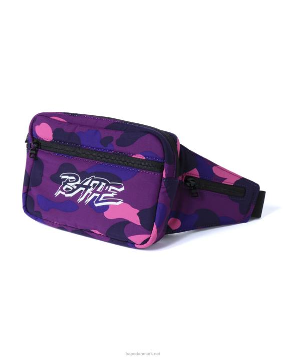 A Bathing Ape Mænd farve camo taljetaske HH6J764 lilla
