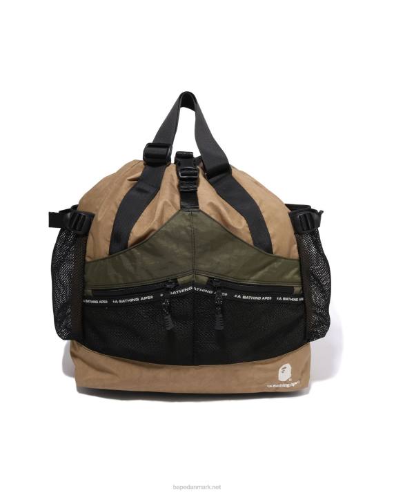 A Bathing Ape Mænd farveblokerende multitaske HH6J457 beige