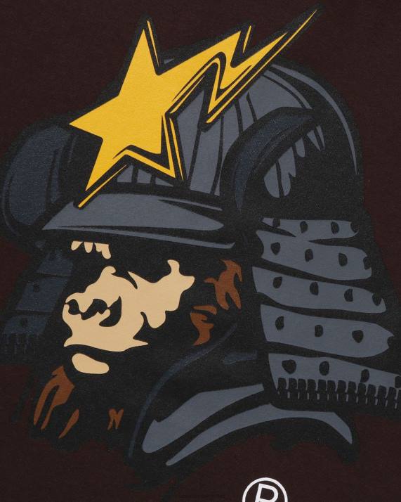 A Bathing Ape Mænd generel kabuto t-shirt HH6J123 Brun