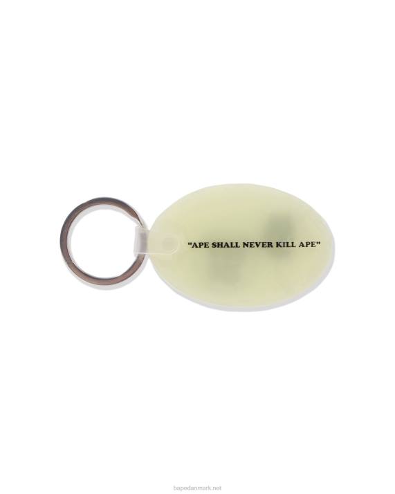 A Bathing Ape Mænd gummi nøglering HH6J477 militærgrøn