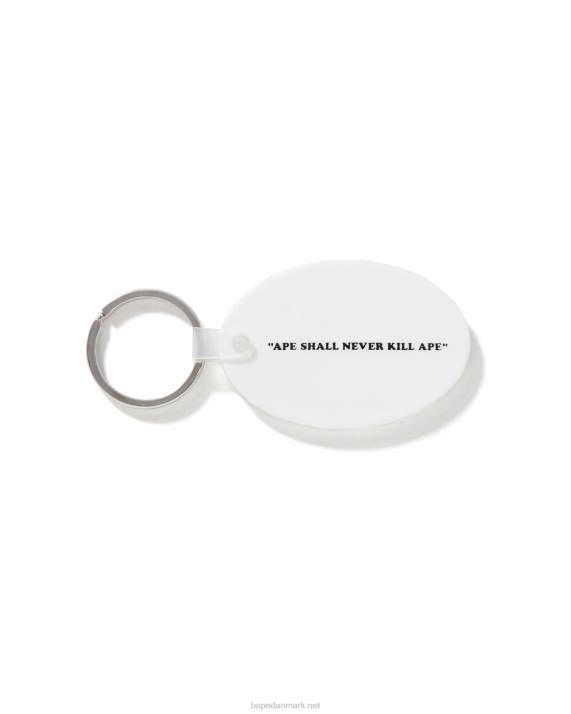 A Bathing Ape Mænd gummi nøglering HH6J479 hvid