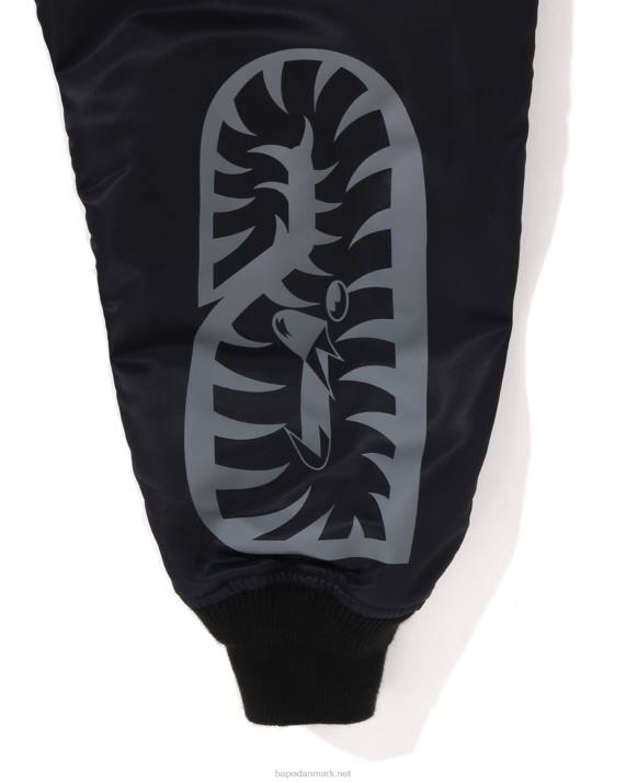 A Bathing Ape Mænd haj løs pasform ma-1 HH6J191 sort