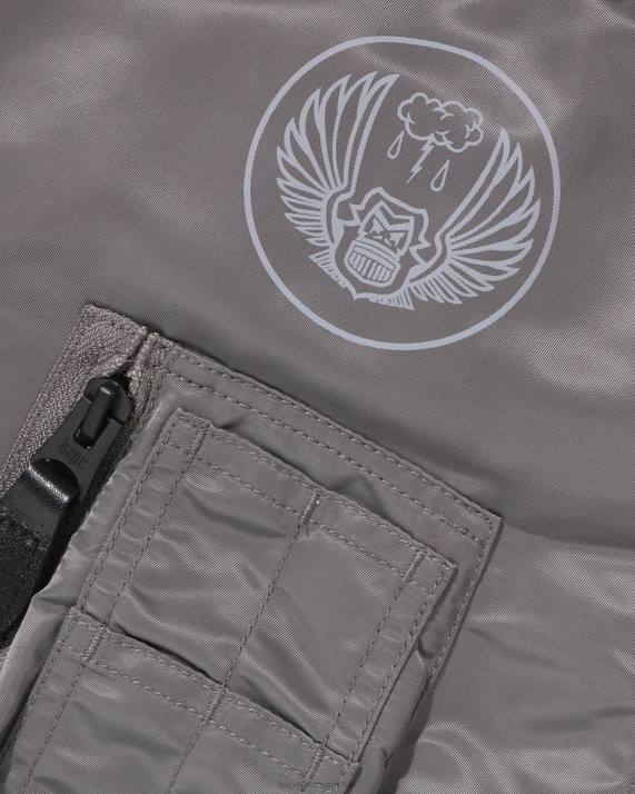 A Bathing Ape Mænd haj løs pasform ma-1 HH6J192 sølv