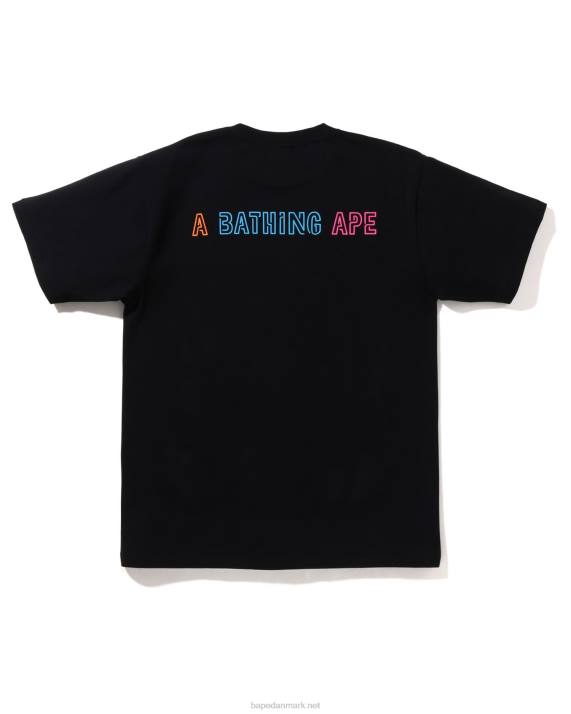 A Bathing Ape Mænd halloween neon mexicansk kranie t-shirt HH6J378 sort