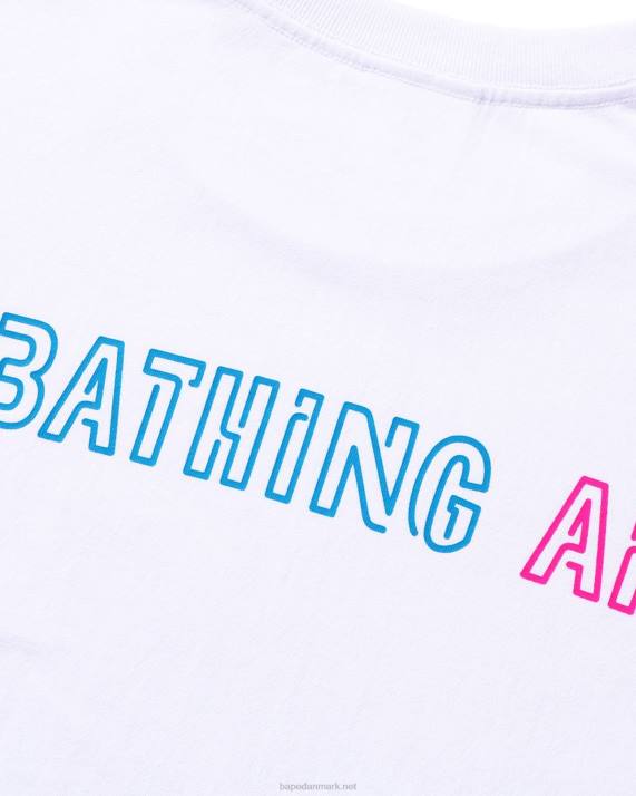 A Bathing Ape Mænd halloween neon mexicansk kranie t-shirt HH6J379 hvid