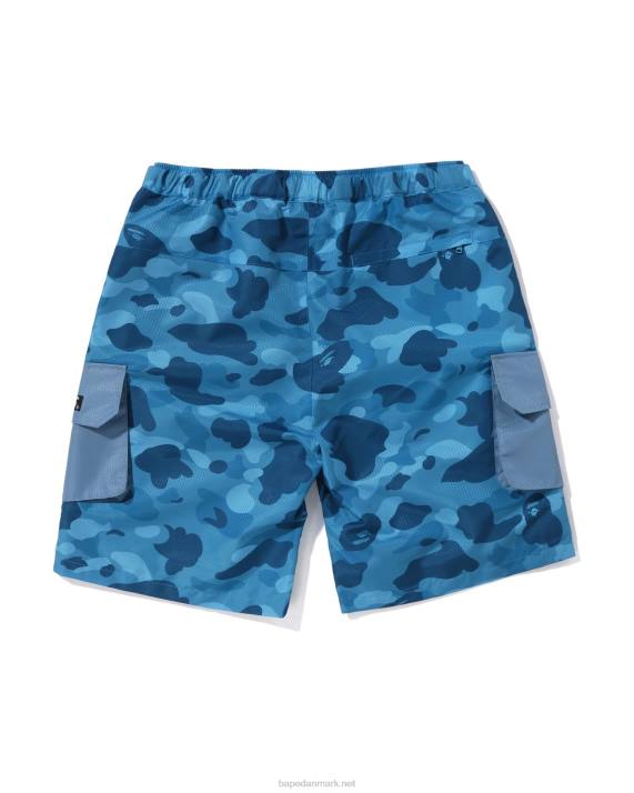 A Bathing Ape Mænd honeycomb camo cargo shorts HH6J96 lyseblå