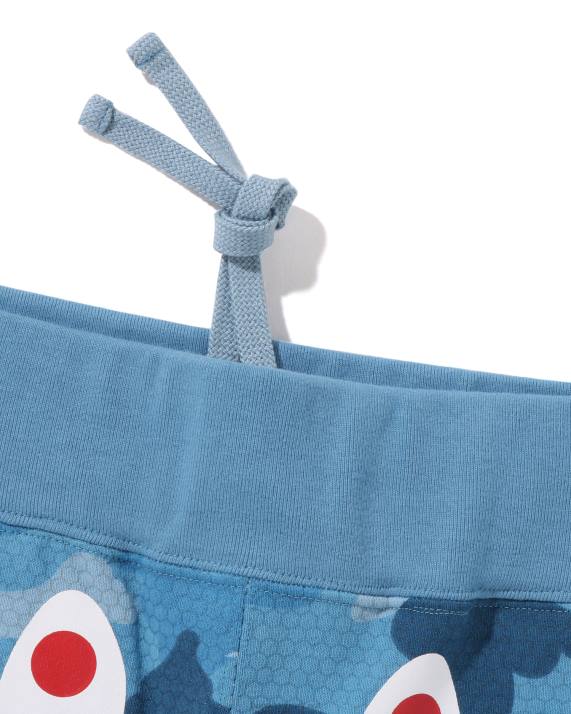 A Bathing Ape Mænd honeycomb camo shark sweatshorts HH6J127 lyseblå