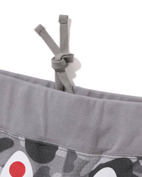 A Bathing Ape Mænd honeycomb camo shark sweatshorts HH6J128 grå