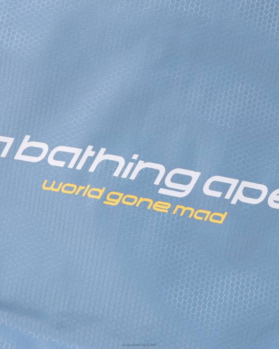 A Bathing Ape Mænd honeycomb ripstop bomberjakke HH6J317 lyseblå