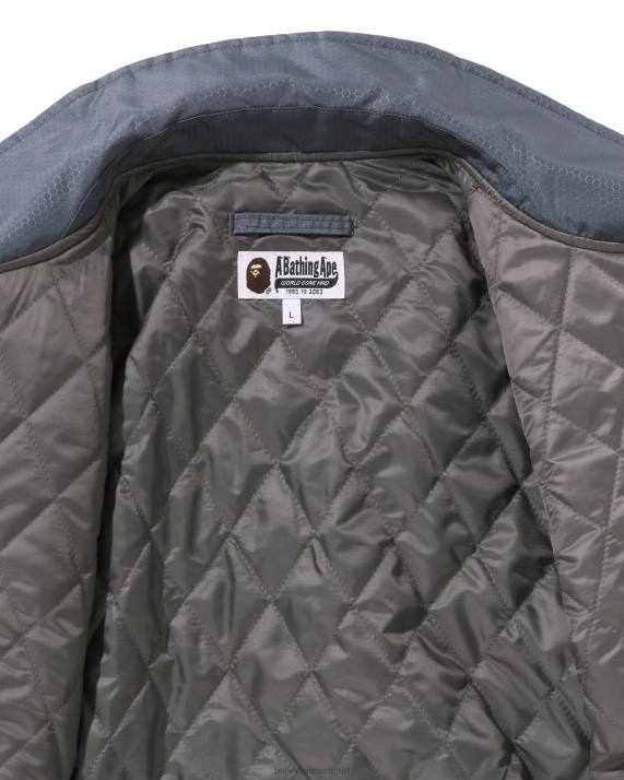 A Bathing Ape Mænd honeycomb ripstop bomberjakke HH6J318 grå