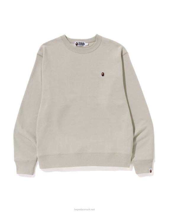 A Bathing Ape Mænd hoved et punkt afslappet pasform rund hals HH6J304 beige